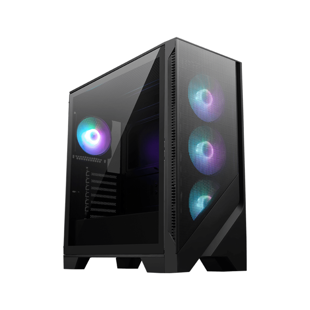 MSI  MAG FORGE 320R AIRFLOW 4xARGB Fan Temperli Cam ATX Kasa