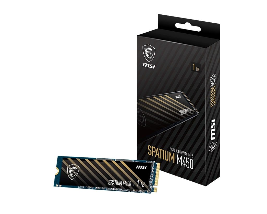 MSI 1TB MSI SPATIUM M450 PCIE 4.0 NVME M.2 V1 3400/2400MB/s
