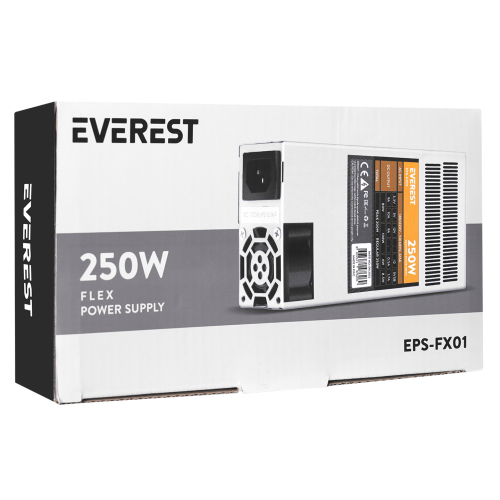 EVEREST Everest EPS-FX01, Peak 250W, 4cm Fan, İnce Uzun, 41 x 81 x 150mm, Flex Power Supply (PSU)-88747