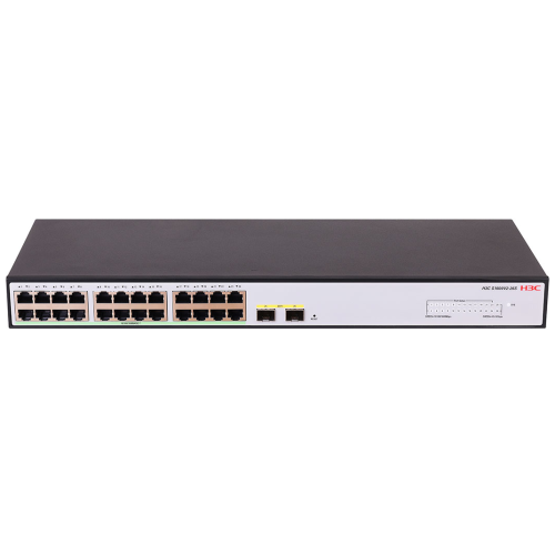H3C H3C S1600V2-26P-HPWR, 24 Port, GigaBit, PoE 370W, L2, 2 Port GigaBit SFP, Web Yönetilebilir, Masaüstü Switch