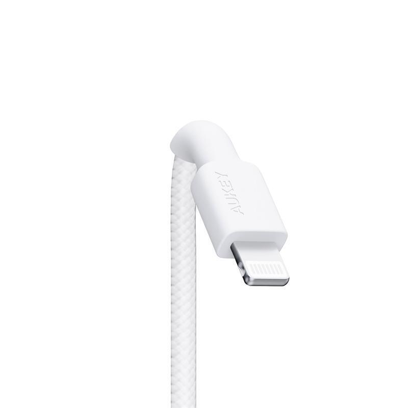 AUKEY  CB-BAL7-WH NAYLON ÖRGÜLÜ USB-A LİGHTNİNG KABLOSU 0.9MT 