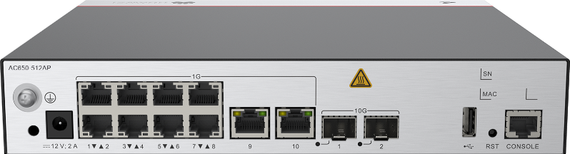 HUAWEI AC650 512AP AC650 512AP MAINFRAME (10 GE ELECTRICAL PORTS 2 10GE OPTICAL PORTS WITH THE AC DC ADAPTER)