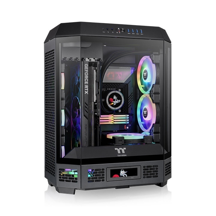 THERMALTAKE  The Tower 600 Siyah TG Pencereli, ATX Bilgisayar Kasası