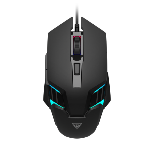 GAMDIAS GAMDIAS AURA GS4, Çok Renkli Aydınlatma,  USB Kablolu, 6 Tuşlu, Gaming Mouse, 3.600 DPI, Siyah