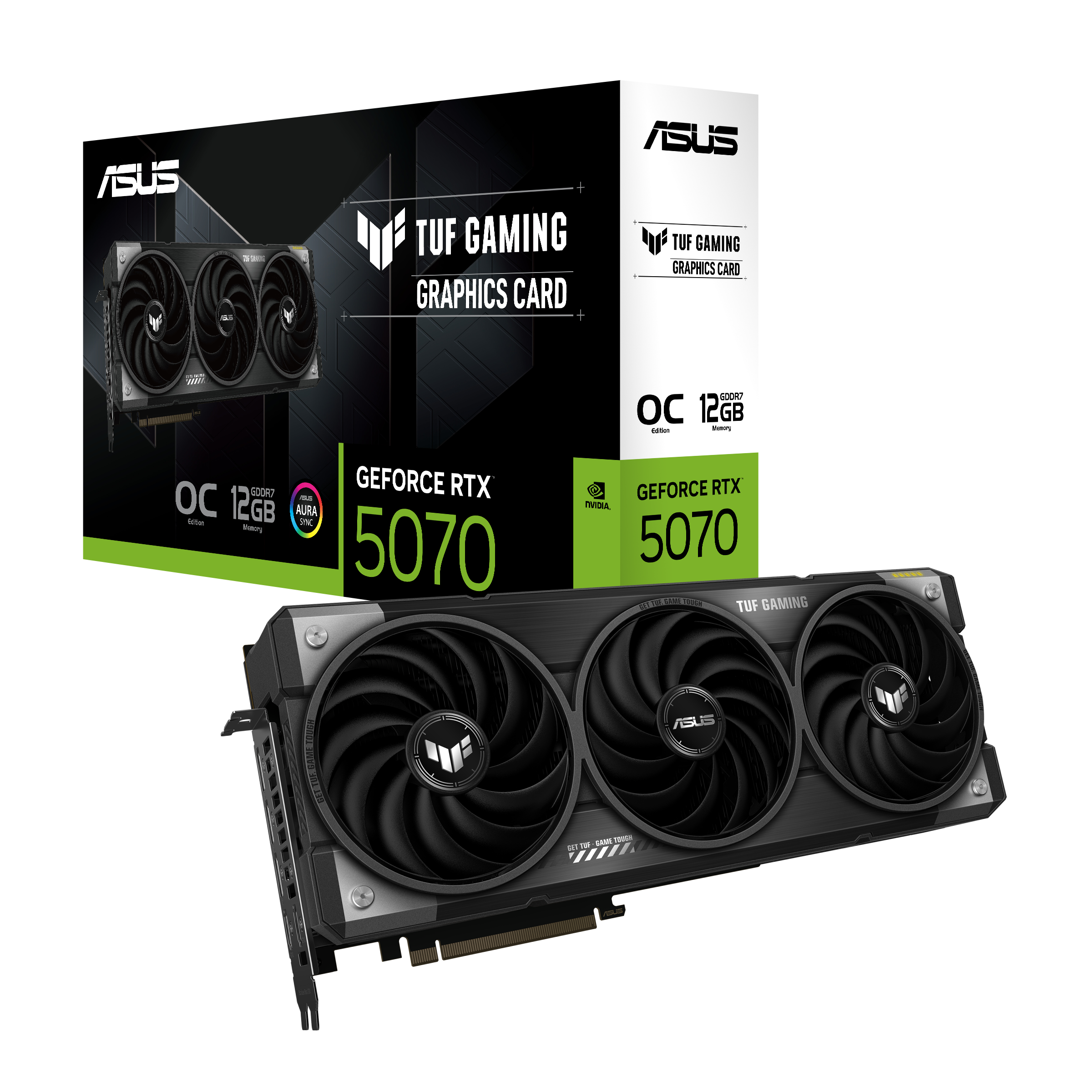 ASUS 12 GB ASUS TUF-RTX5070-O12G-GAMING RTX 5070 GDDR7 192bit OC 2xHDMI 3xDP RGB DLSS