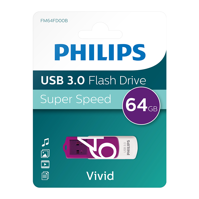 PHILIPS PHILIPS 64GB USB 3.0 100/150MB/S FM64FD00B/00