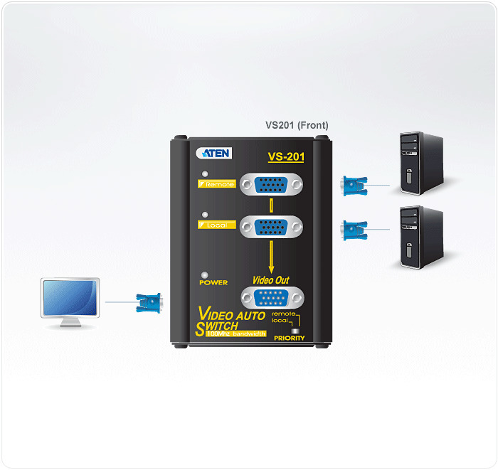ATEN VS201-AT-G 2 Port Video Switch-79749