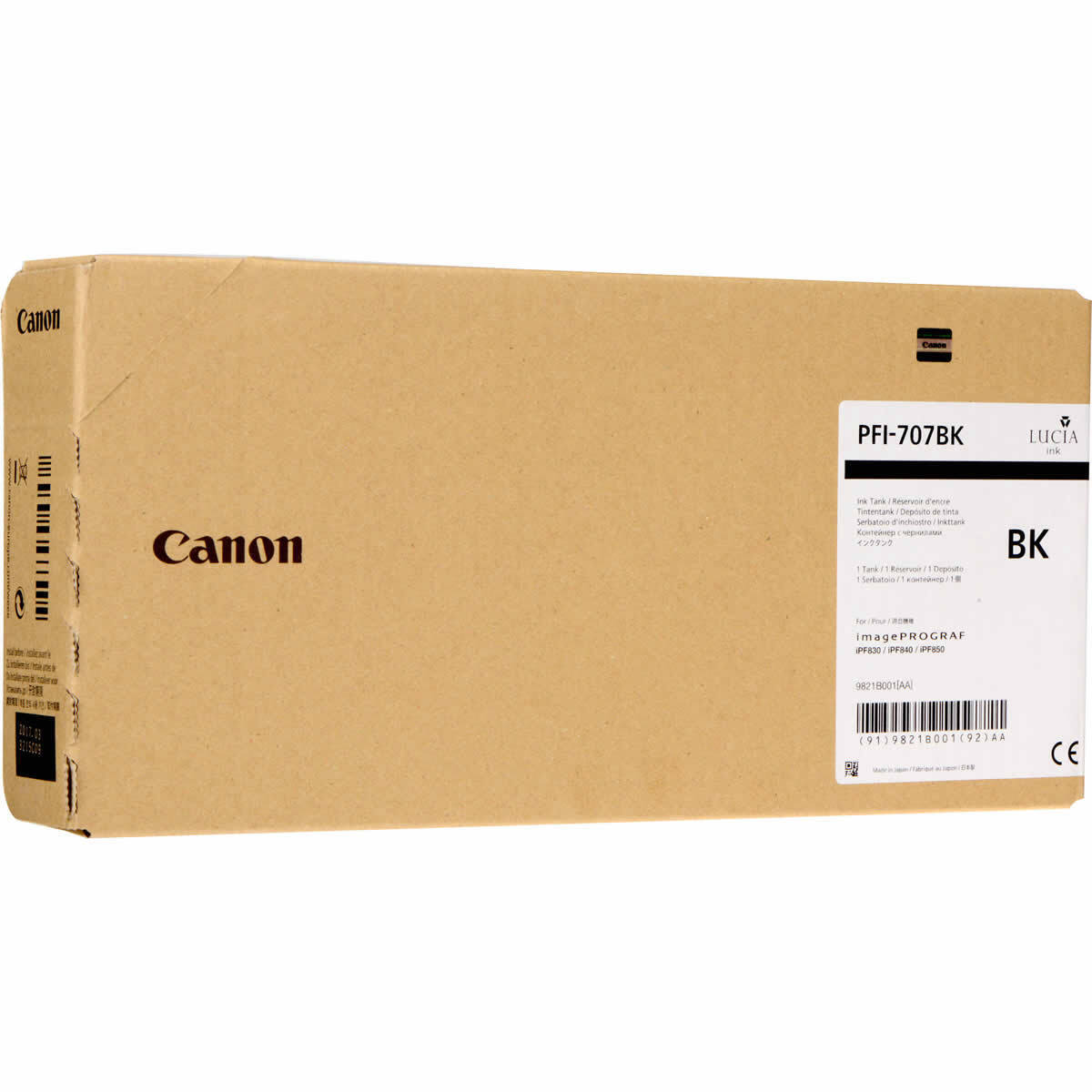 CANON 9821B001 PFI-707BK SİYAH KARTUŞ (700 ML) IPF 830/IPF 840/IPF 850