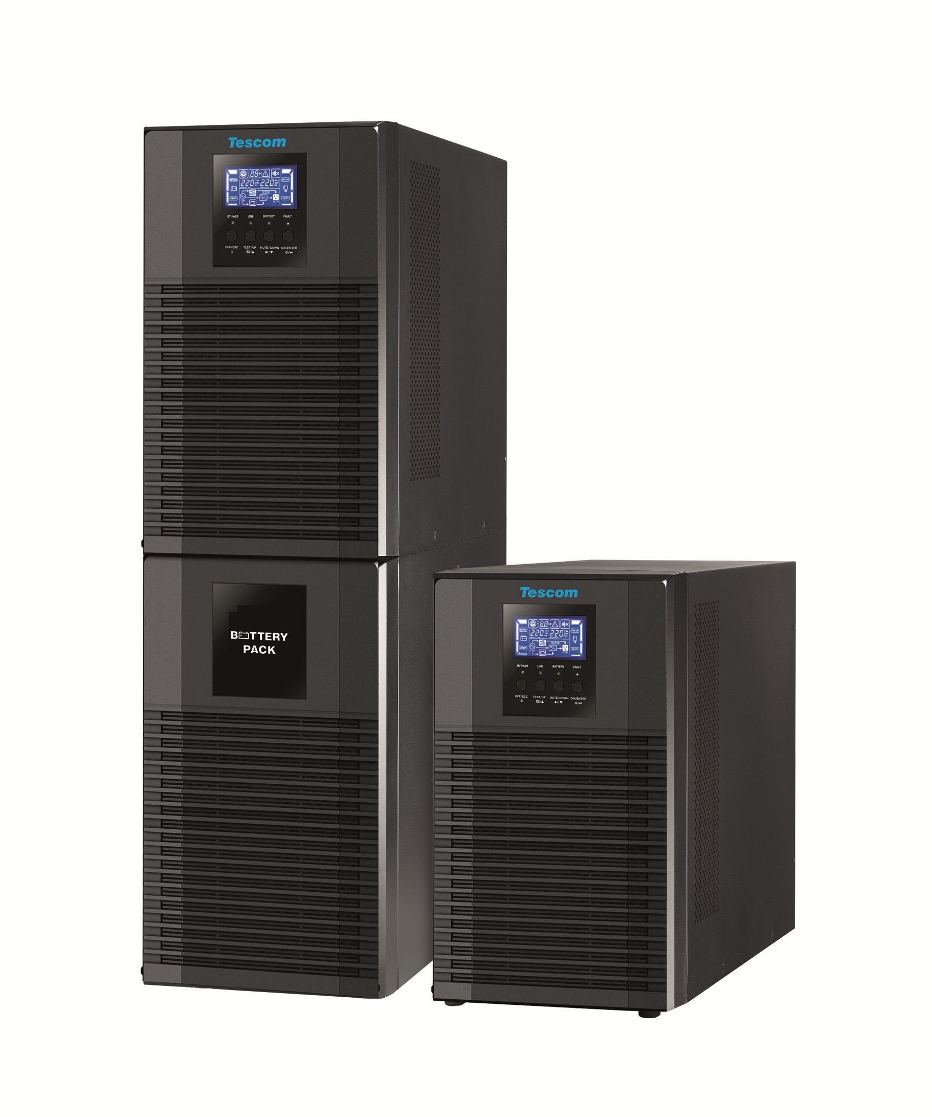 TESCOM On-Line 10000VA 4-10 Dk 16x9AH Akülü UPS TEOS-110