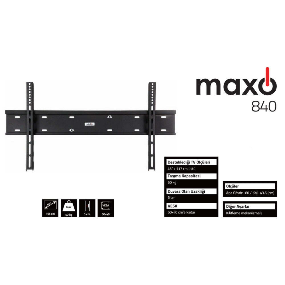 ARTELON MAXO 840 42"-65" SABİT TV DUVAR ASKI APART