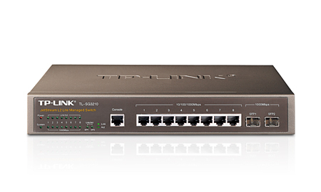 TP-LINK TL-SG3210 8 Port Gigabit RJ45,2 Port Gigabit SFP L2 Yönetilebilir Switch