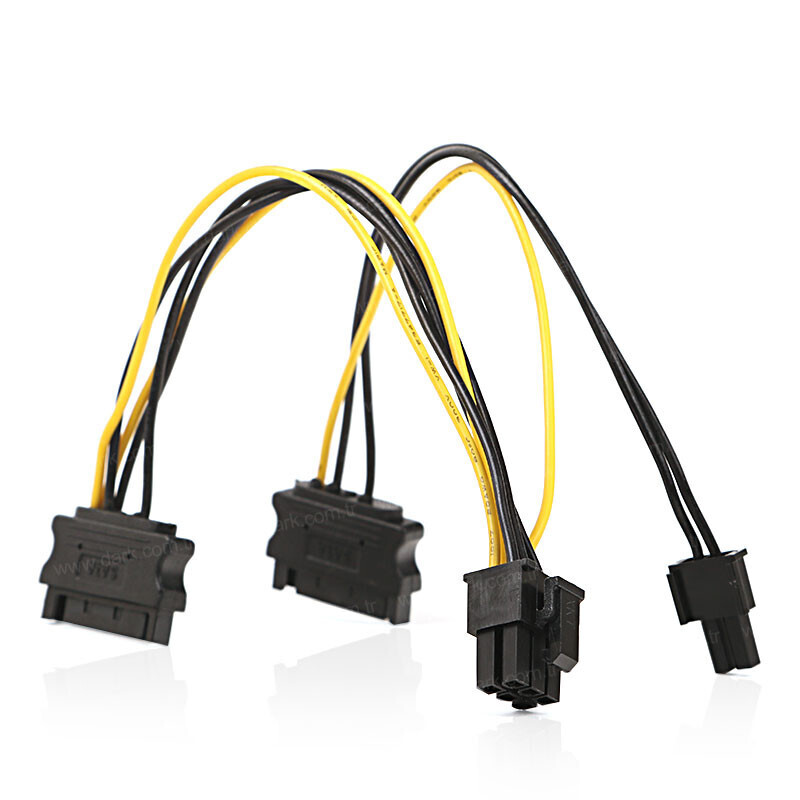 DARK DK-CB-P203 6+2 PCI-E Dönüştürücü (2 x sata güç/6 + 2 PCI-E) GÜÇ KABLOSU-88516