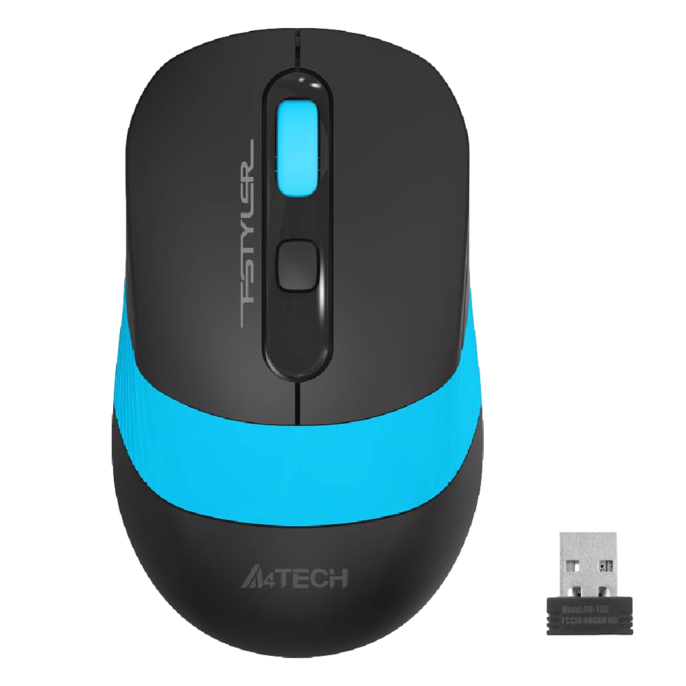 A4TECH FG10 Siyah/Mavi Optik Nano Kablosuz Mouse-2000 DPI FG10/MAVI-92436