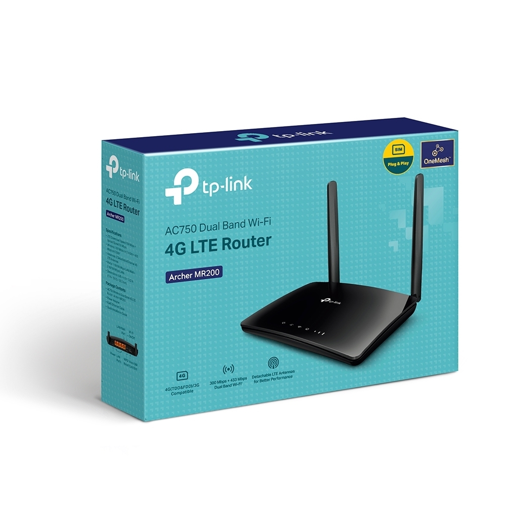 TP-LINK ARCHER-MR200 AC750 Kablosuz Dual Band 4G LTE Router