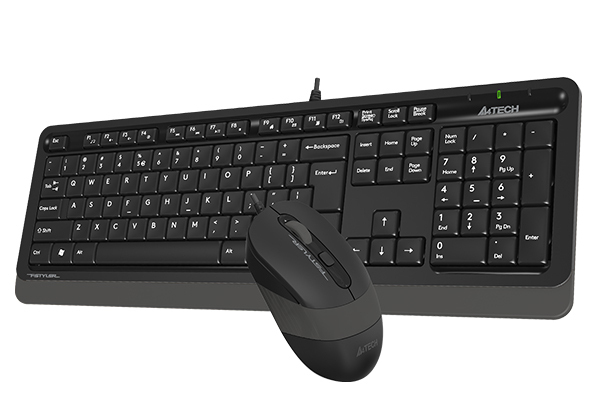 A4TECH F1010 Q Türkçe Siyah/Gri Multimedya Kablolu Set (Klavye-Mouse) F1010/GRI