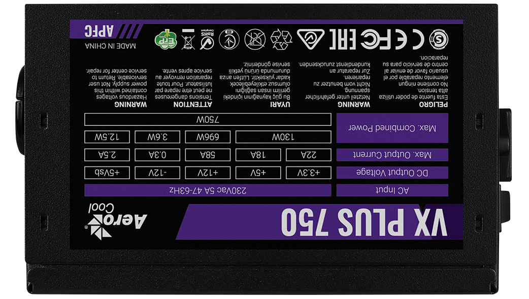 AEROCOOL VX PLUS 750W 12cm FAN GUC KAYNAGI (AE-VXP750)-92752