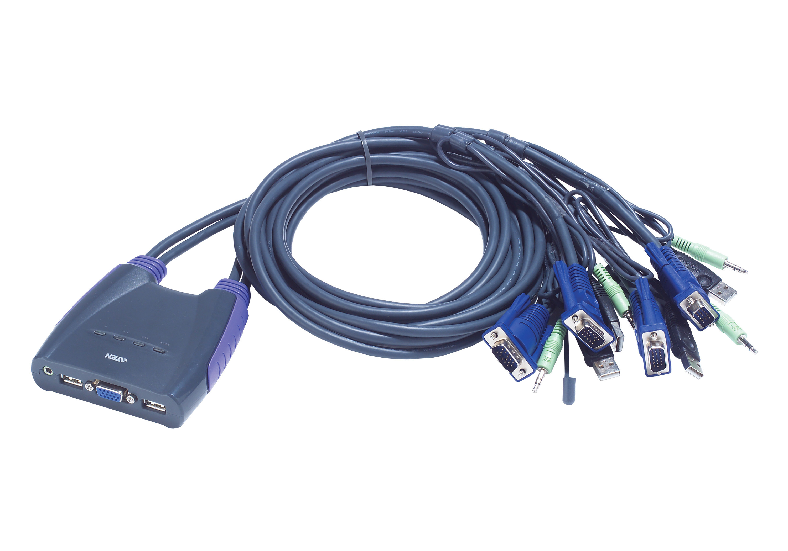 ATEN -CS64UZ ATEN 4 PORT USB KVM SWITCH BÜTÜNLEŞİK KABLOLU
