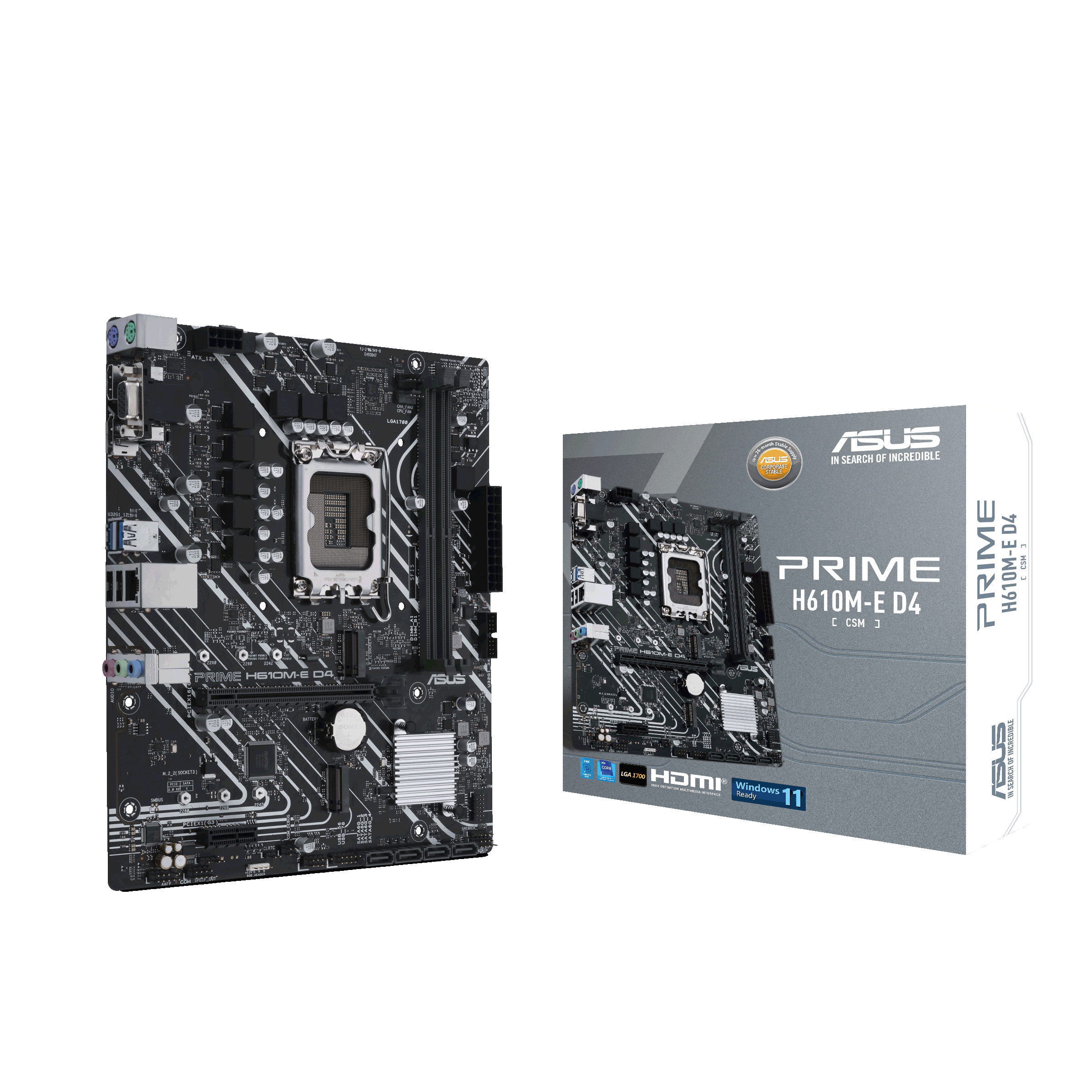 ASUS Prime H610M-E D4 Csm 1700P Vga Hdmi Dp