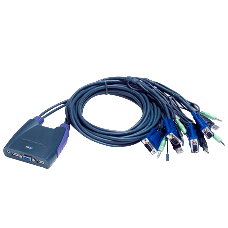 ATEN CS64US-AT 4-PORT USB VGA/AUDIO CABLE KVM SWITCH-97204