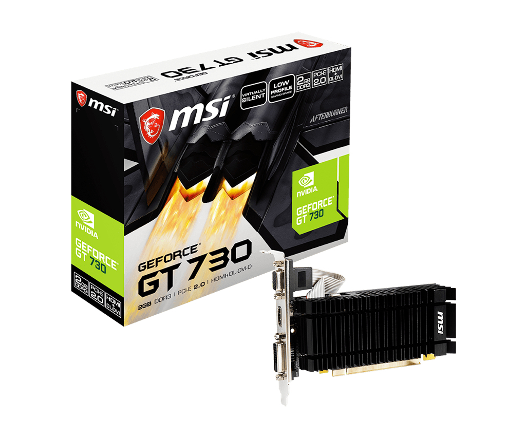 MSI VGA N730K-2GD3H/LPV1 GT730 2GB DDR3 64B DX12 PCIE 2.0 X16 (1XVGA 1XDVI 1XHDMI)