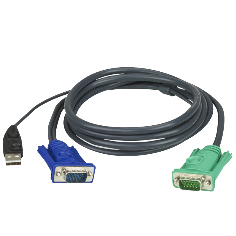 ATEN 2L-5205U 5M VGA USB KVM KABLO 3 IN 1 SPHD (KLAVYE/MOUSE/VIDEO)