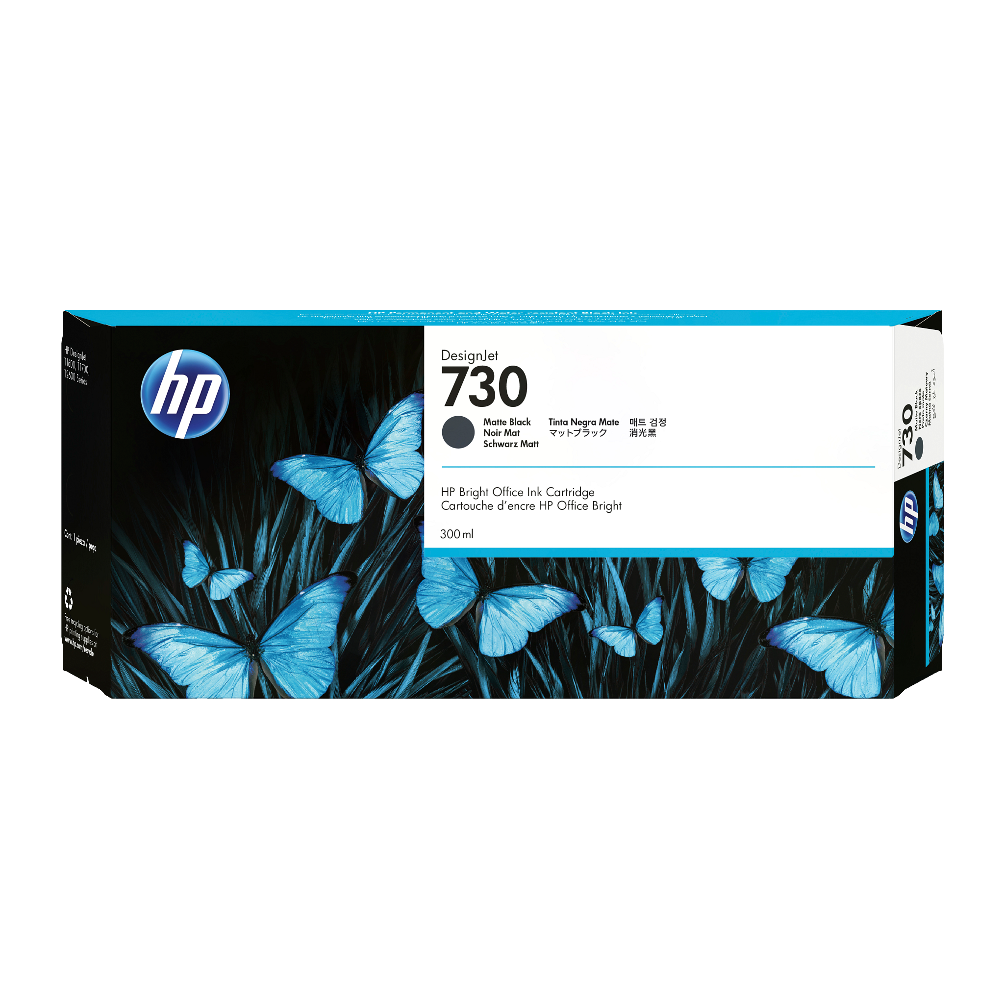 HP P2V71A (730) MAT SİYAH 300ml GENIS FORMAT MUREKKEP KARTUSU
