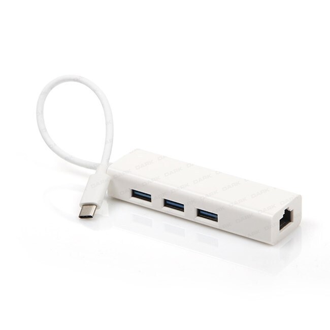 DARK DK-AC-U31X3GL USB3.1 TypeC-3 x USB3.0 HUB ve 1 x Gigabit Ethernet