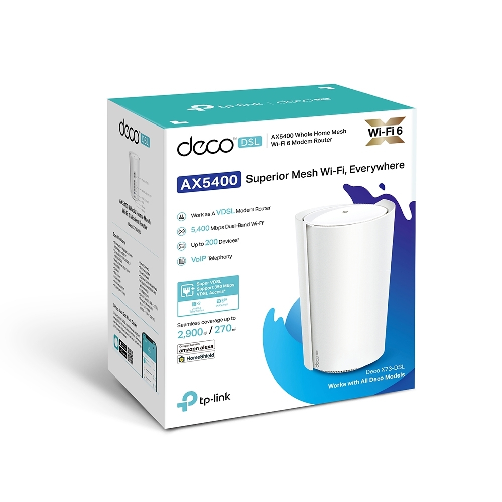TP-LINK DECO X73-DSL 5400 MBPS EV WI-FI 6 SISTEMI (1-PACK)