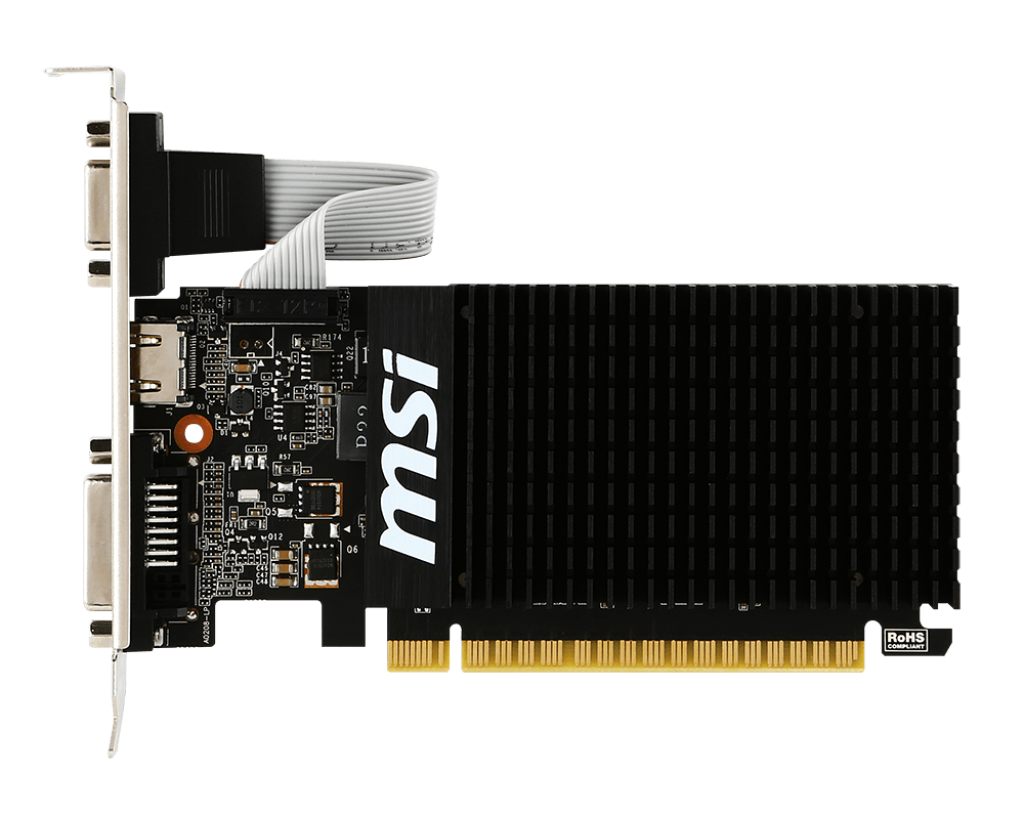 MSI GT710-2GD3H-LP GT710 2GB GDDR3 64BIT LowProfile (LP) HDMI/DVI/VGA-75778