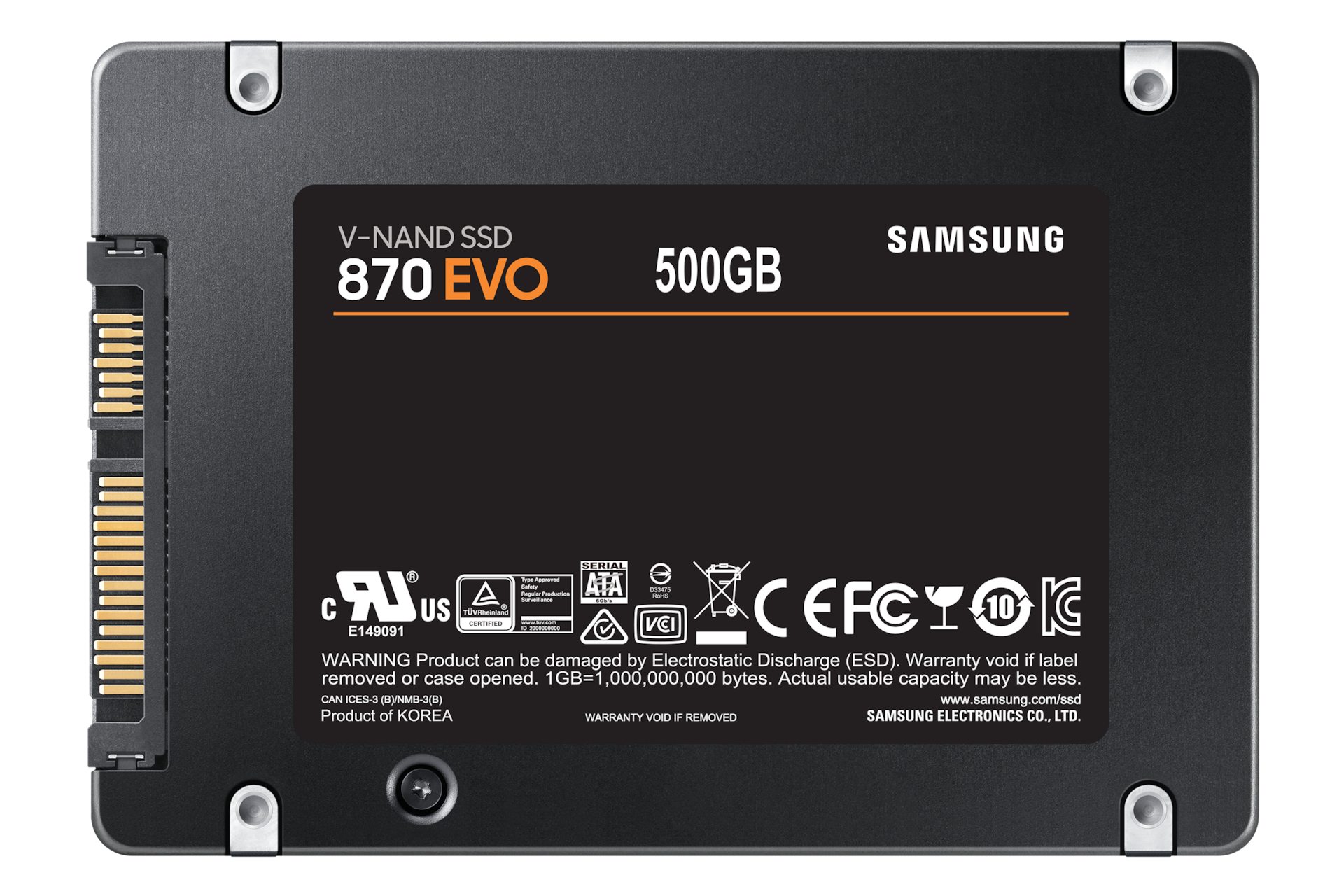 SAMSUNG 500GB 870 Evo Sata 3.0 560-530MB/s 2.5" Flash SSD-80273