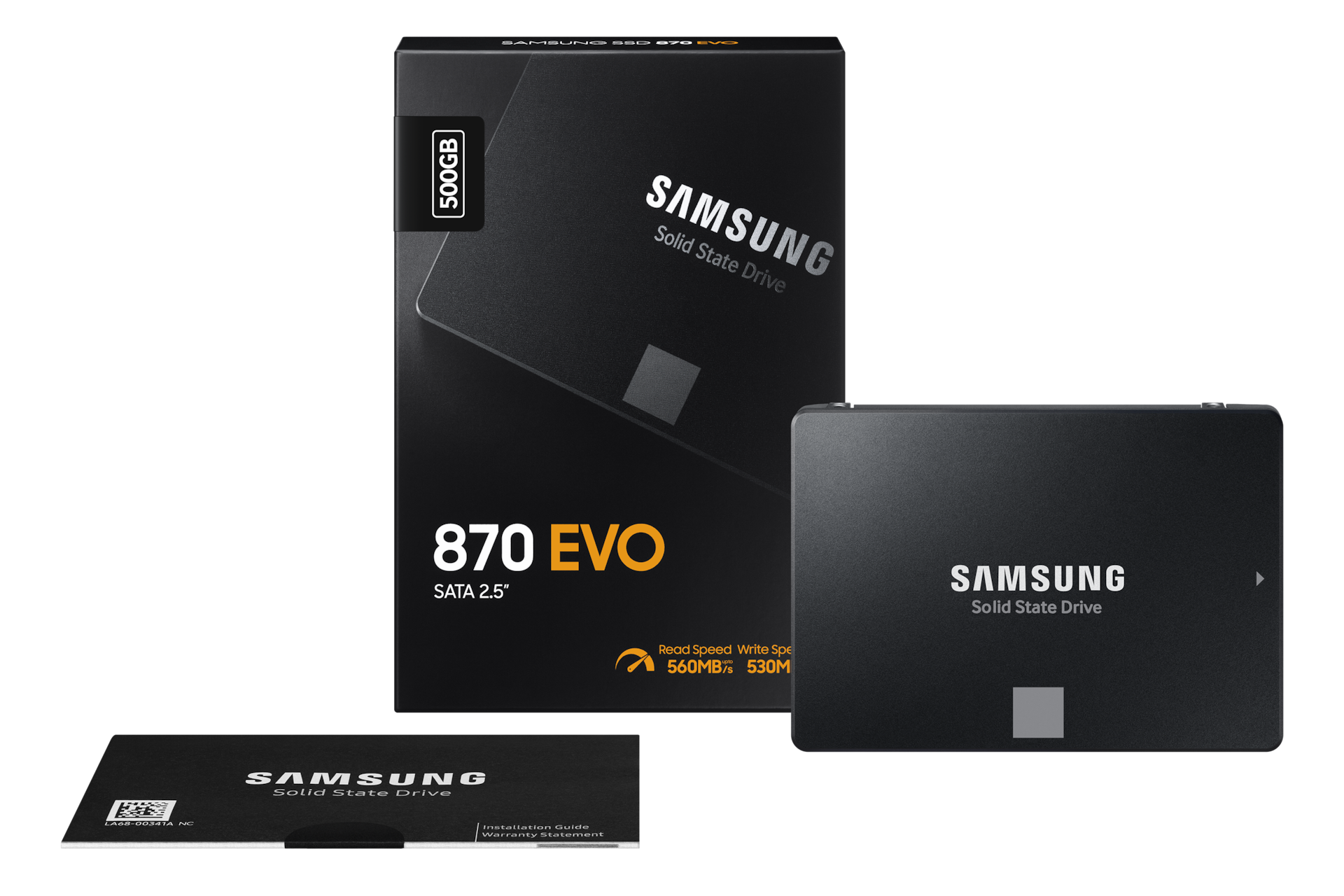 SAMSUNG 500GB 870 Evo Sata 3.0 560-530MB/s 2.5" Flash SSD-80275