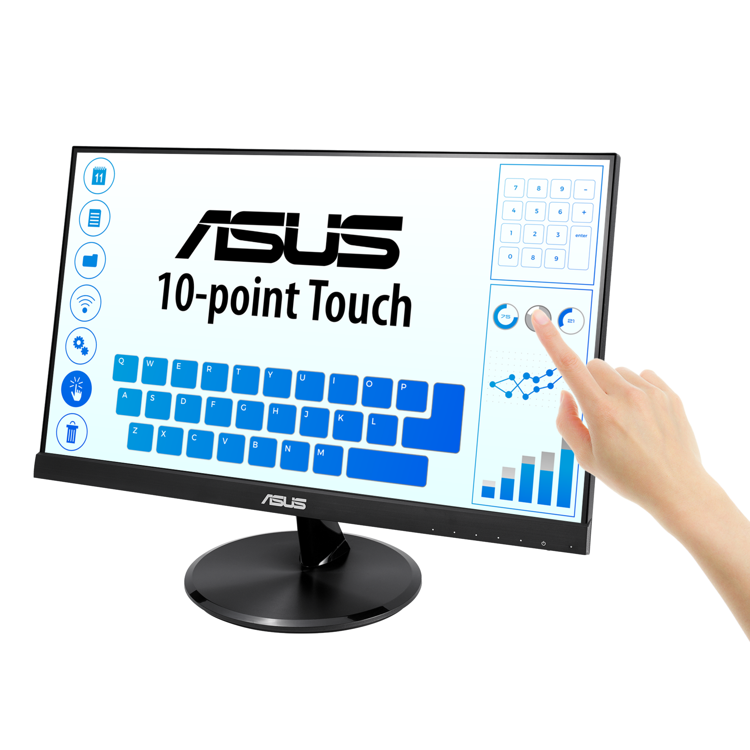 ASUS 21.5" 90LM0490-B01170 VT229H 5MS IPS TOUCH MULTIMEDYA VGA/HDMI/USB