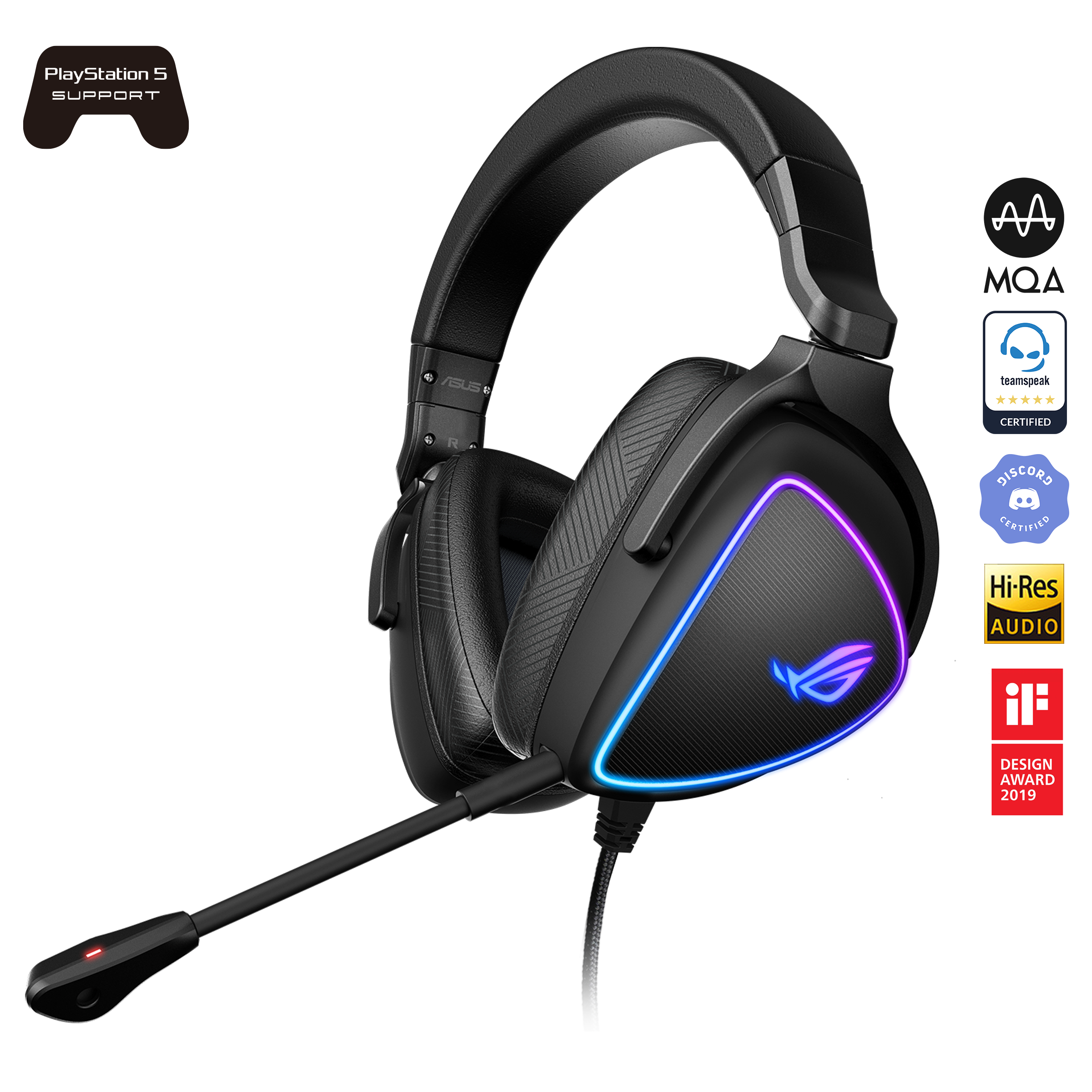 ASUS ROG DELTA S 7.1 ESS QUAD-DAC AI-MIC ÖZELLİKLİ DAİRESEL RGB AYDINLATMA USB-C BAĞLANTILI PC/PS4/XBOX/NINTENDO VE MOBİL OYUNLAR İÇİ