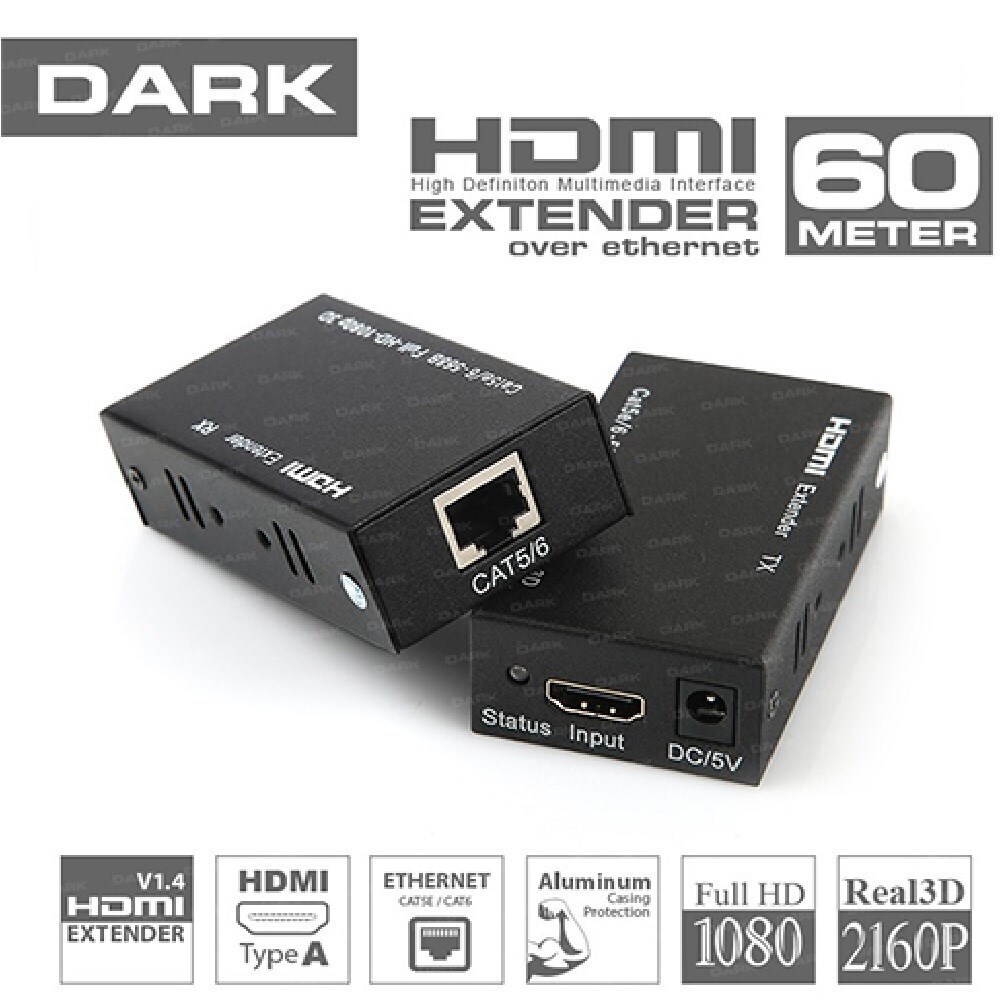 DARK DK-HD-E601 60m HDMI CAT5e/6 Network Üzerinden Uzatıcı-91458