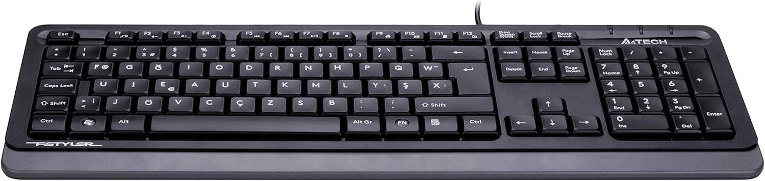A4TECH FK10 F Türkçe Siyah/Gri Multimedya Klavye FK10/GRI-F-92563
