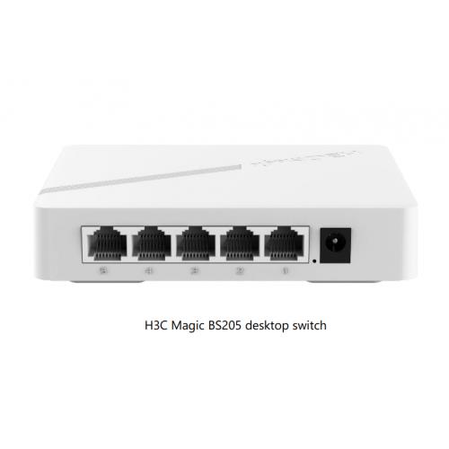 H3C H3C Magic BS205, 5 Port, GigaBit, Yönetilemez, Masaüstü Switch