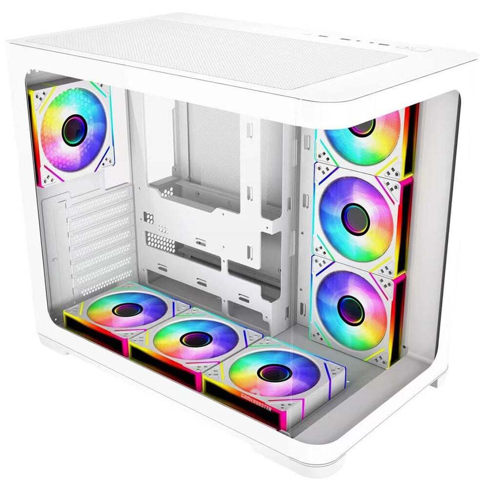 GAMEBOOSTER GameBooster GB-G2851BW Sea View USB 3.0, ATX 7 x ARGB Fanlı, Beyaz Kasa (PSU Yok)