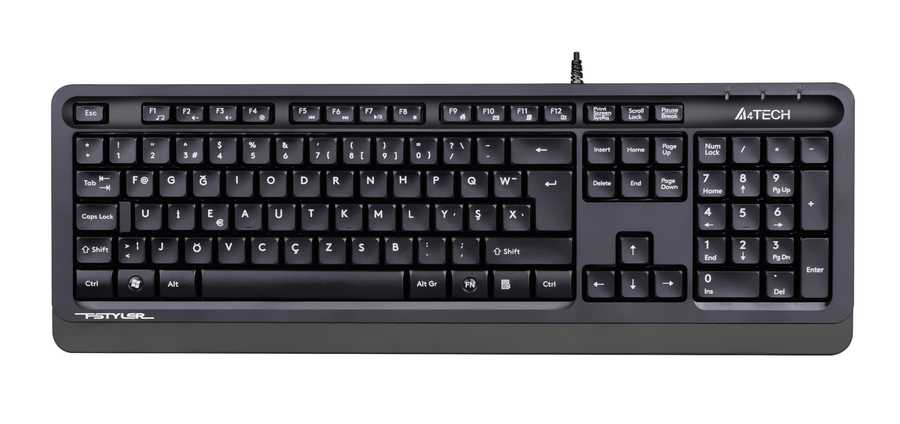 A4-TECH A4 Tech FK10 USB Kablolu F Multimedia Klavye Gri