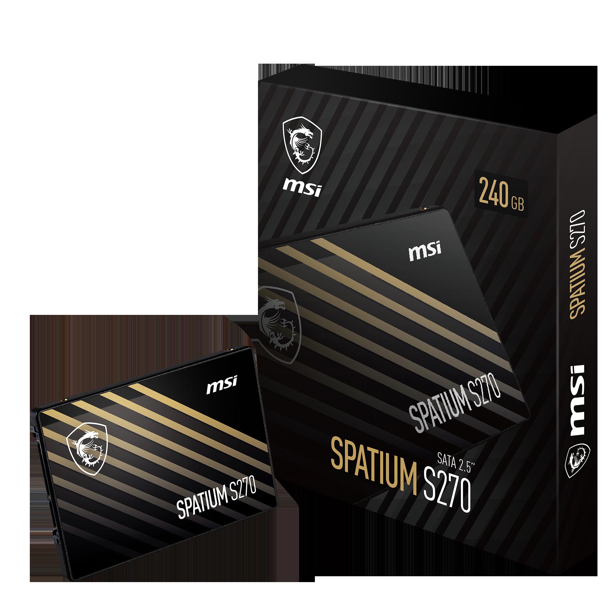 MSI  240GB SPATIUM S270 SATA 2.5" 240GB SSD 500-400MB/s