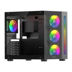 JAMES DONKEY  Stark S800 4xARGB Temperli Cam 750W 80+ Bronze ATX Siyah Gaming (Oyuncu) Kasa