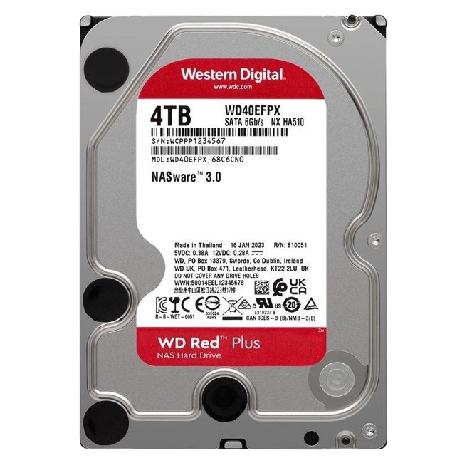 WESTERN DIGITAL WD 4TB Red 3.5" 5400Rpm 256MB Sata3 WD40EFPX