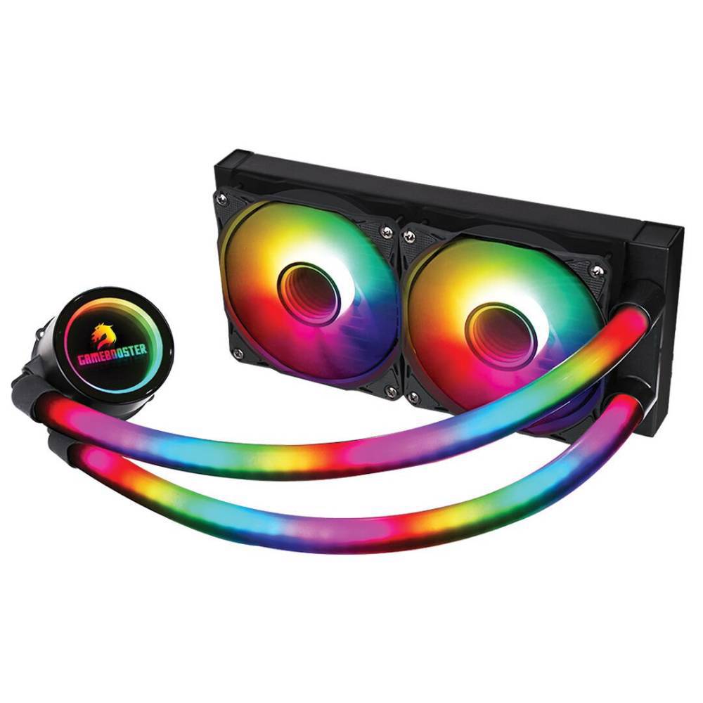 GAMEBOOSTER  INFINITY 240 BLACK EDİTİON 240MM AMD AM5/Intel 1700p ARGB SIVI SOĞUTMA GB-LCS-PS240-BE