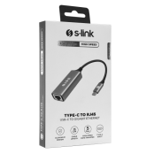 S-LINK  SW-U336, GigaBit, Type-C to RJ45, Metal, Ethernet Kartı-67072