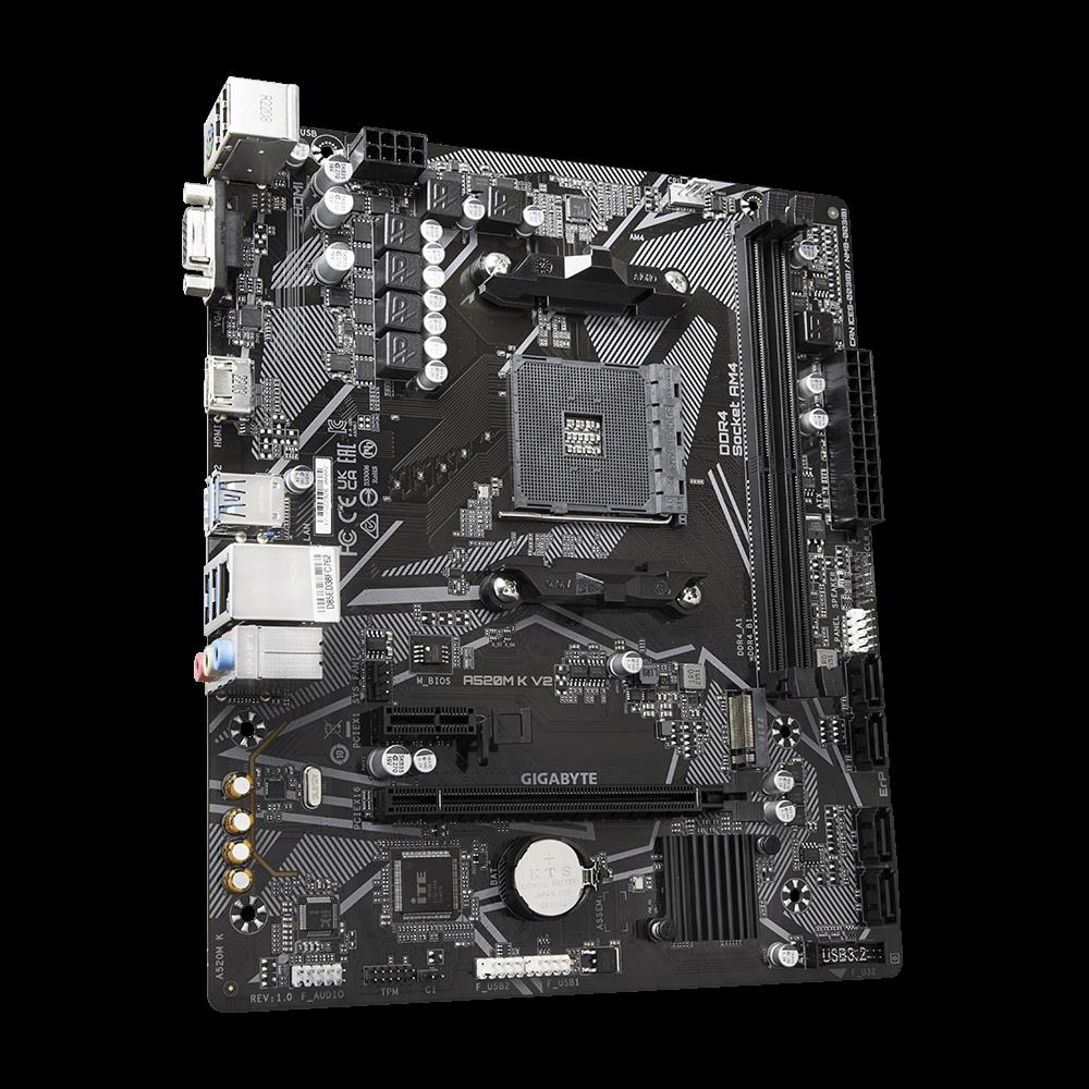 GIGABYTE GIGABYTE A520M K V2 DDR4 5100Mhz(OC) HDMI mATX AM4-26751