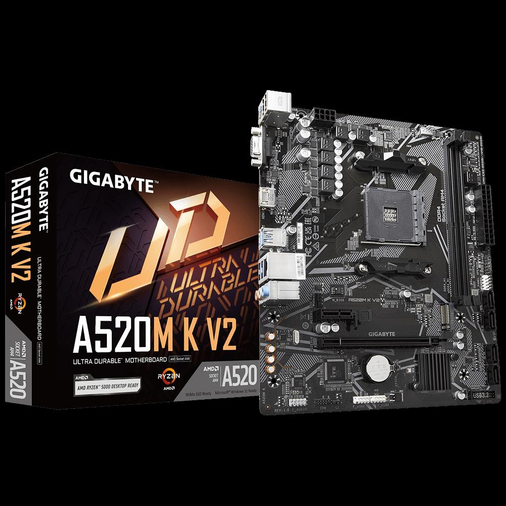 GIGABYTE GIGABYTE A520M K V2 DDR4 5100Mhz(OC) HDMI mATX AM4-26752