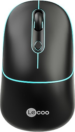 LECOO  WS210 BLUETOOTH / WIRELESS 1600 DPI SİYAH MOUSE 2.4 GHZ / ŞARJLI