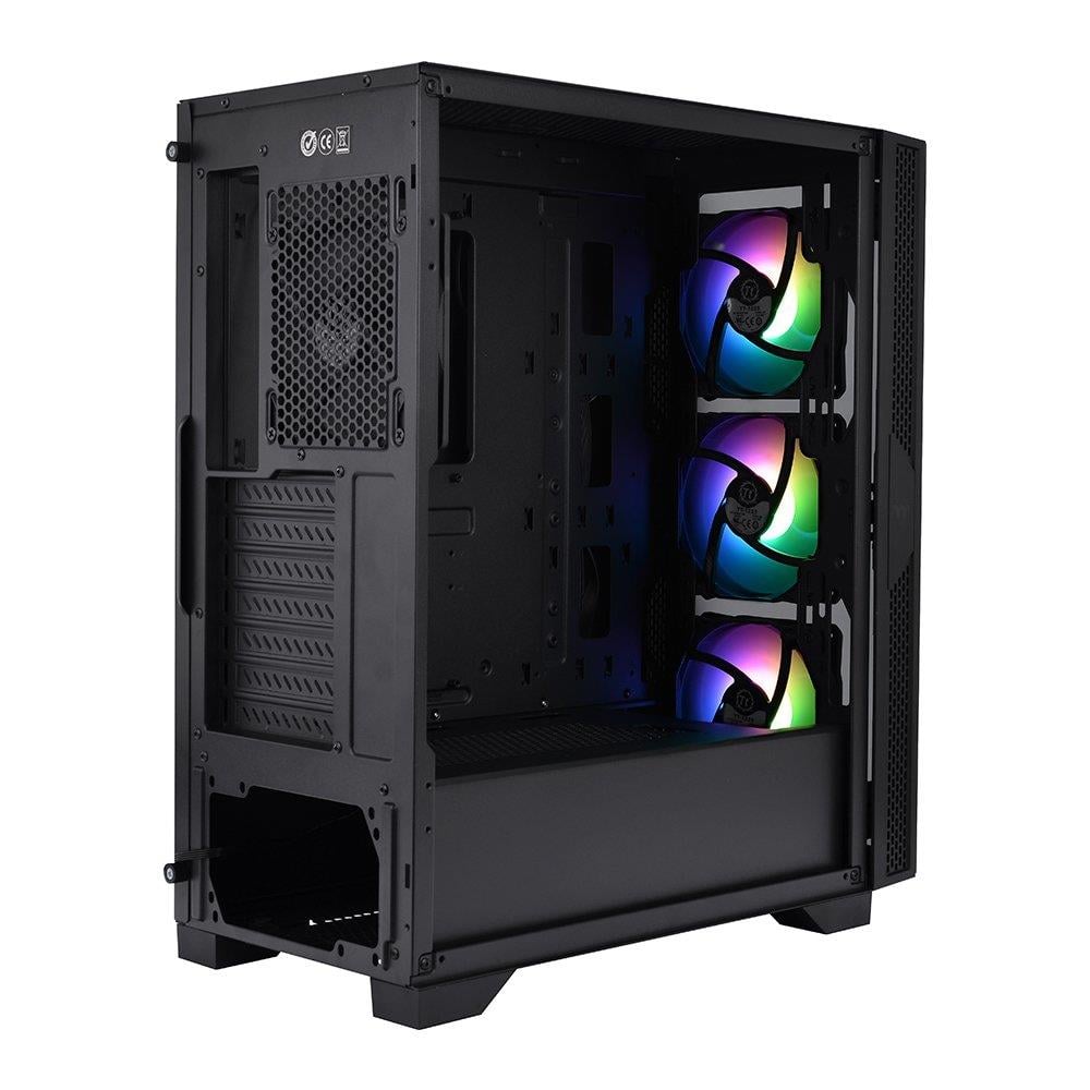 THERMALTAKE  versa t25 550w 80+ argb 3x120mm fan tempered glass pencereli oyuncu kasası