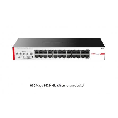 H3C H3C Magic BS224, 24 Port, GigaBit, 2 Port GigaBit Uplink, Metal Kasa, Yönetilemez, Rack Mount Switch