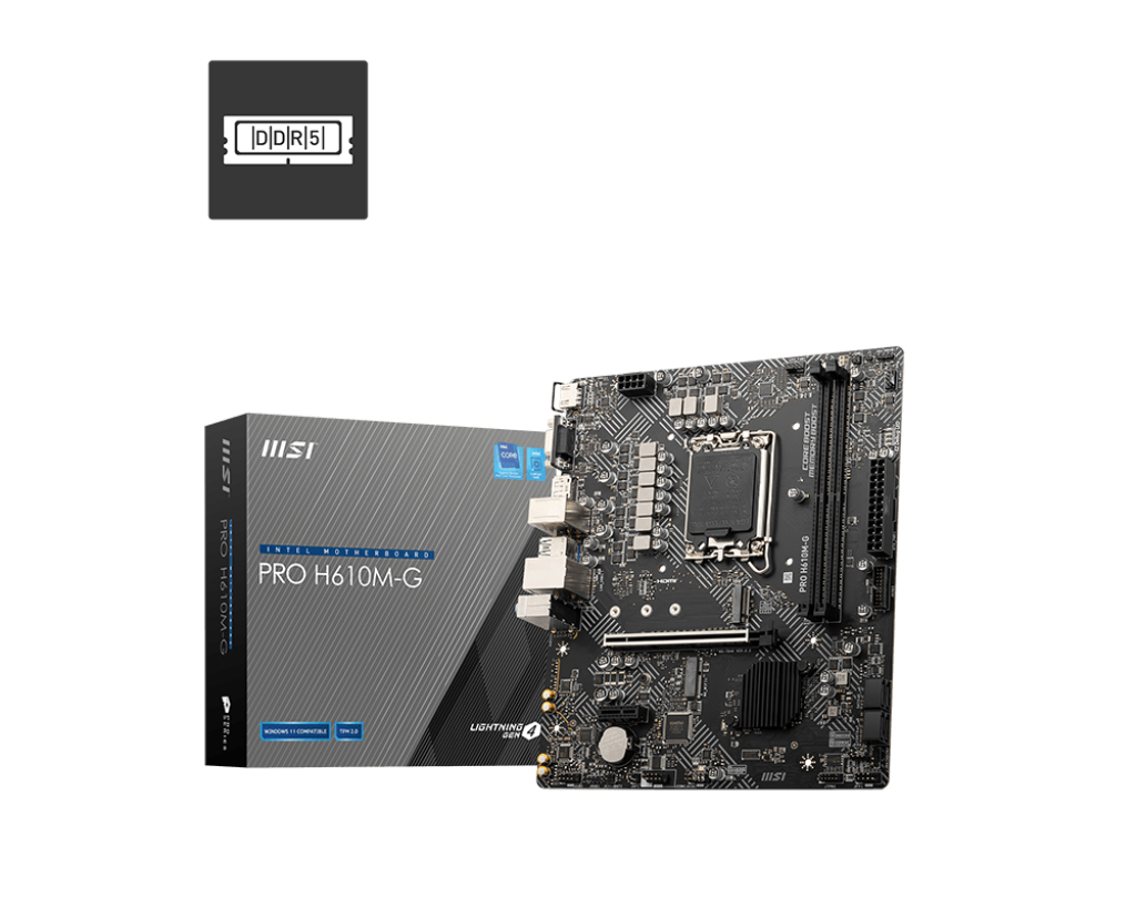 MSI  PRO H610M-G DDR5 5600MHZ MATX 1700
