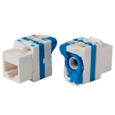 URANIUM  KJ-UC6-18056DB CAT6 UTP 180 DERECE ÇEVİRMELİ KEYSTONE JACK MAVİ RENK 